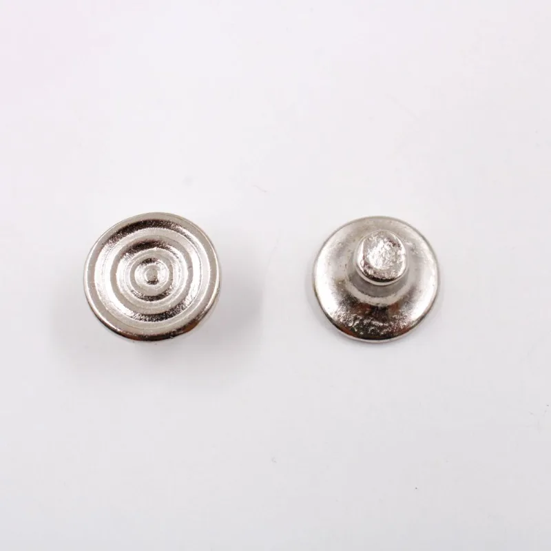 PÉ DE BANDEJA REDONDO 18X15MM EM ZAMAC COM 12 PEÇAS 074 - Niquel