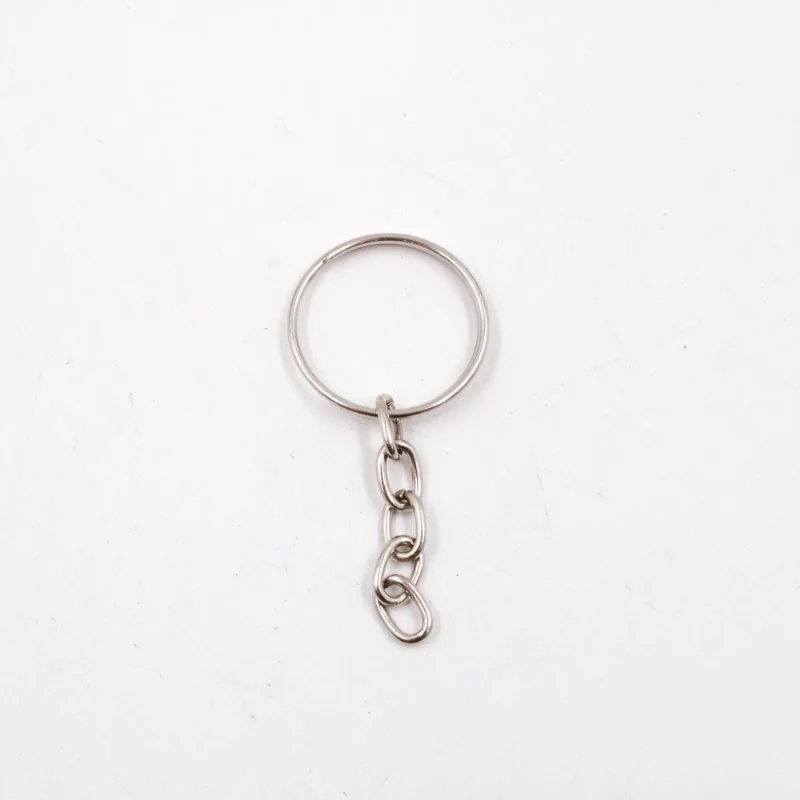 ARGOLA CHAVEIRO COM CORRENTE 22MM EM FERRO COM 250 PEÇAS Niquel