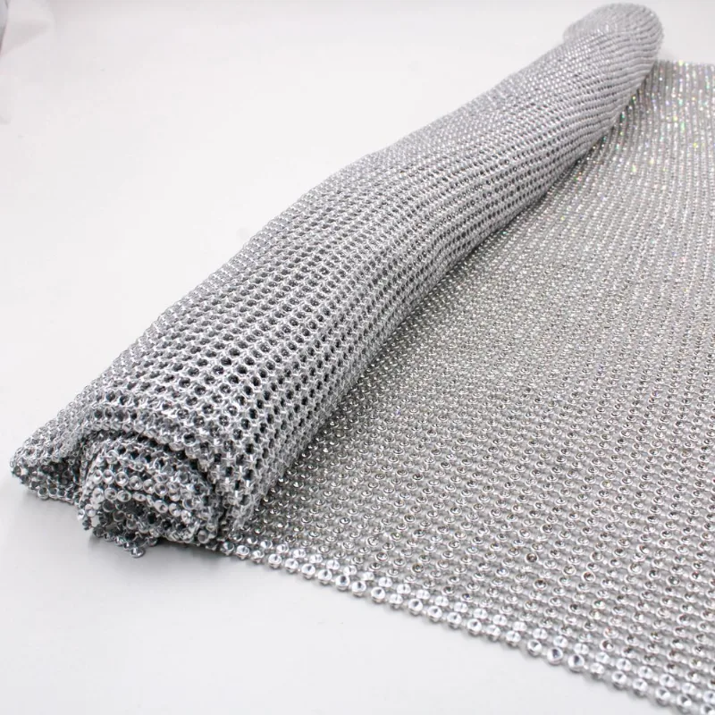 Manta De Strass Sem Cola 45X120mm Em Aluminio E Vidro 074 - Niquel