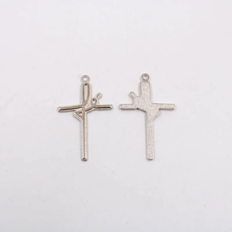 Pingente Fé 53X32mm Em Zamac Com 12 Peças 074 - Niquel