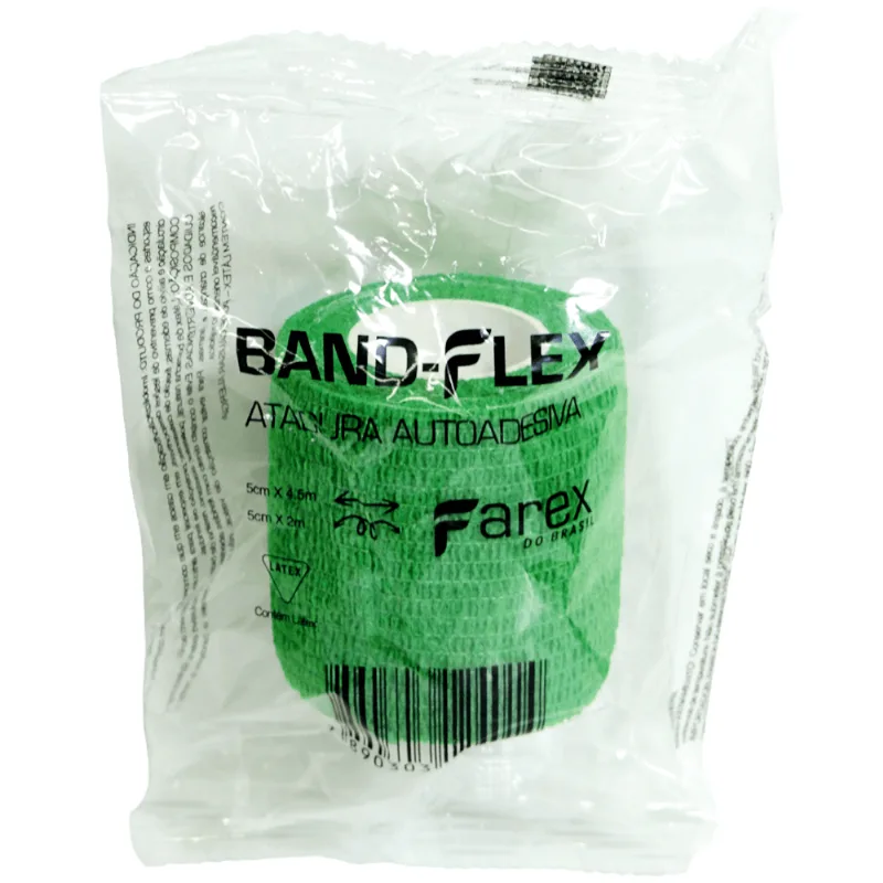Atadura 5cm Verde Band-Flex Autoadesiva Para Animais Farex
