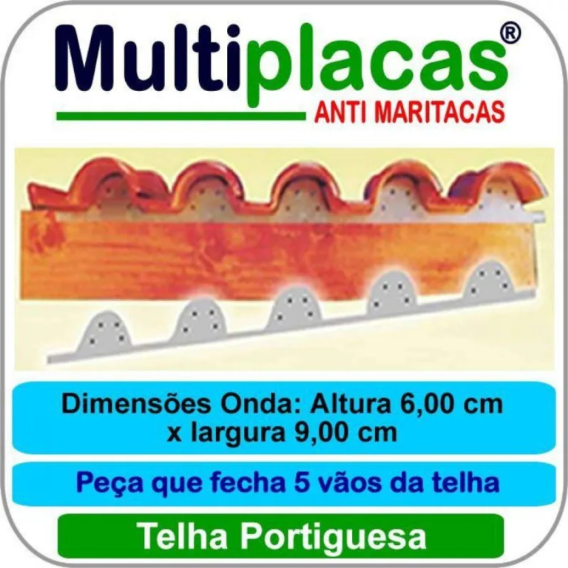 Placa Anti Maritacas Portuguesa Kit 147 Peças