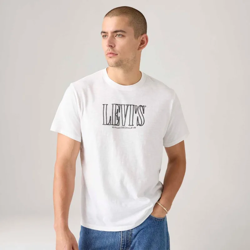 Camiseta Levi's® Relaxed Branca Manga Curta - M USA | M BR