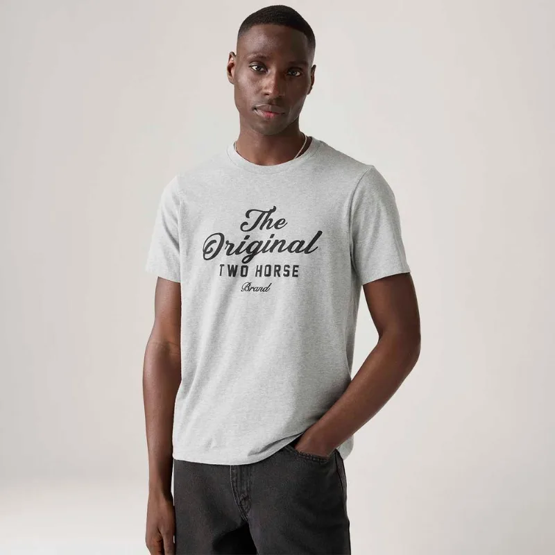 Camiseta Levi's® Graphic Crewneck Cinza Manga Curta - XS USA | PP BR