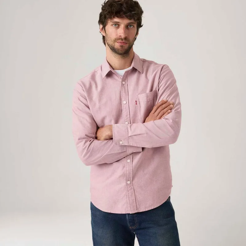 Camisa Levi's® Classic Standard Rosa Manga Longa - XXL USA | EGG BR