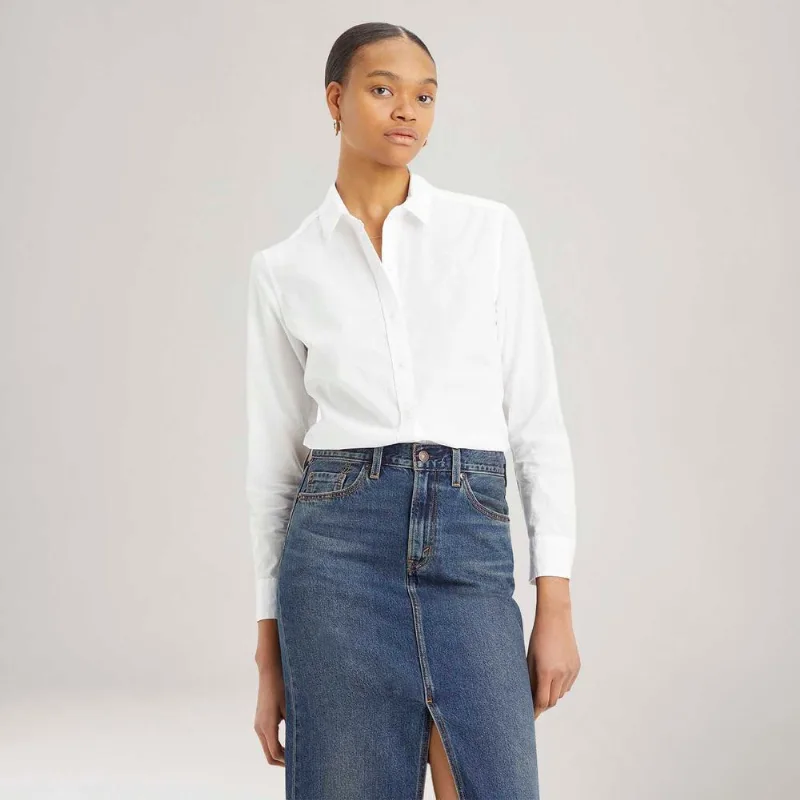 Camisa Levi's® The Classic Branca Manga Longa - S USA | P BR