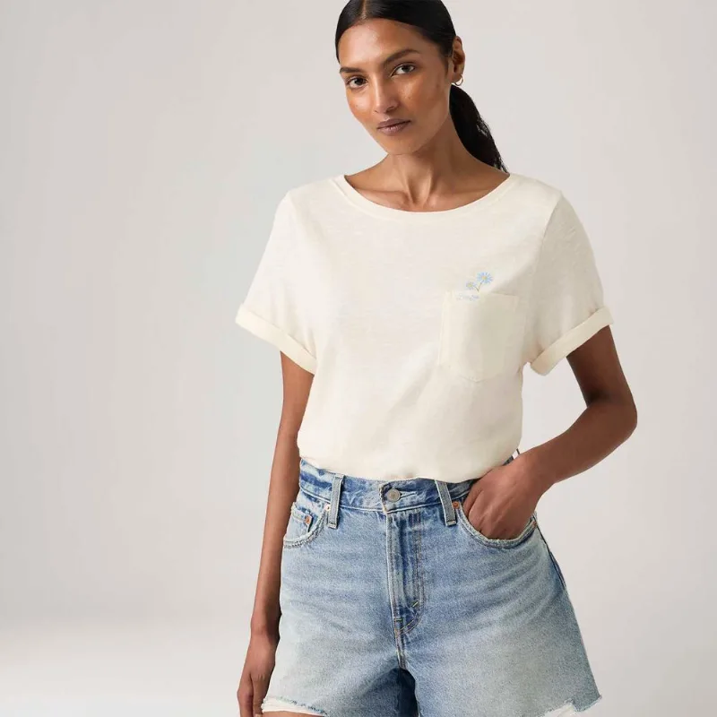 Camiseta Levi's® Graphic Julie Off White Manga Curta - XL USA | GG BR