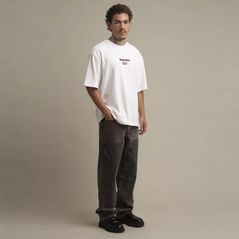 Camiseta Levi's® Graphic Tee Branca Manga Curta | Collab PodPah - L USA | G BR