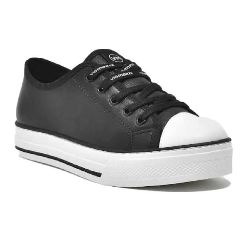Tenis Via Marte Casual Ref 027-009-03 Preto/preto 039