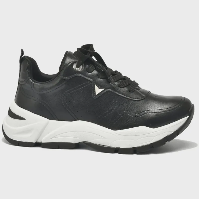 Tênis Casual Feminino Jogging Preto Via Marte 140-003-01
