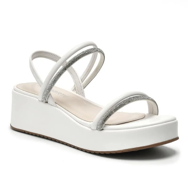 Sandalia Via Marte Plataforma Ref 167-008 -01 Branco 036