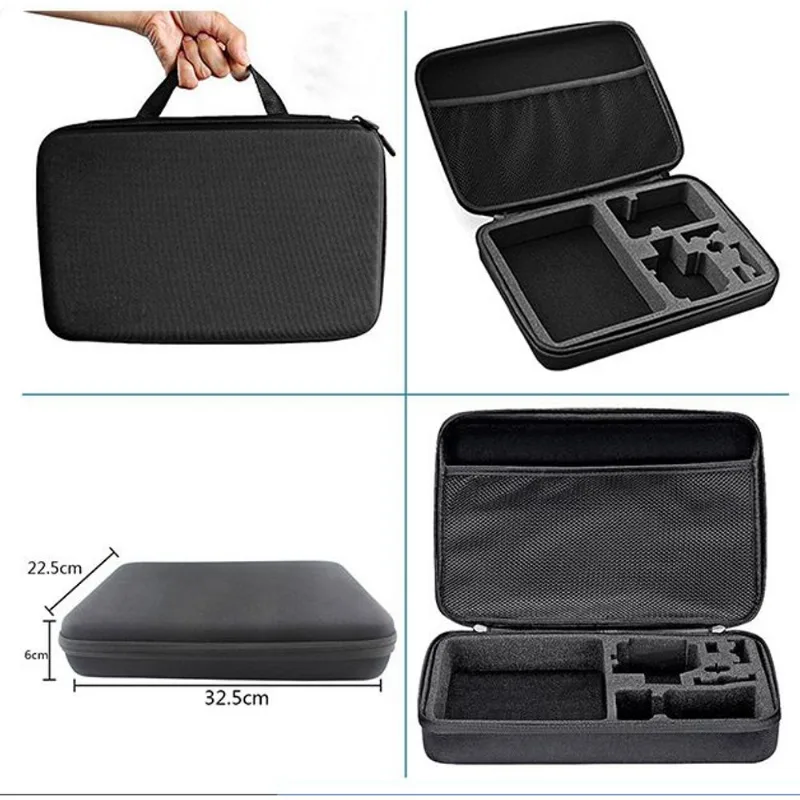 Kit GoPro Hero 5 6 7 Black Mala Estanque Películas De Vidro Mini Tripé Gorilapod Tripod Boia Traseira Adesivo 3M Cabeça