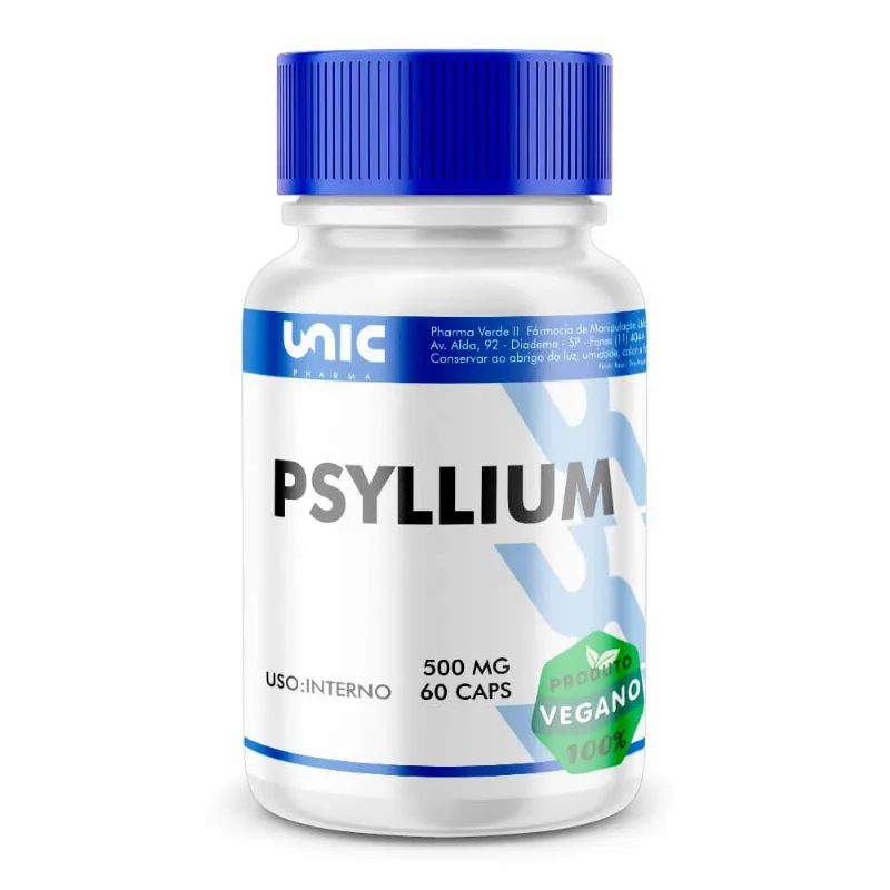 Psyllium 500mg 60 Cápsulas Vegan