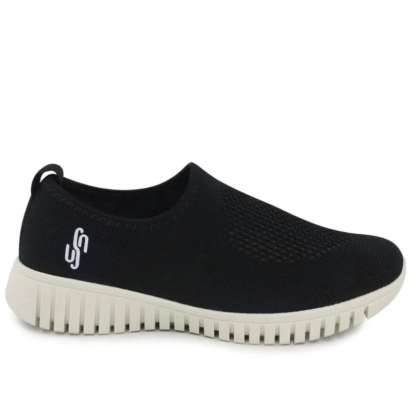 Tenis Usaflex Slip On Tricot Monograma Preto 040