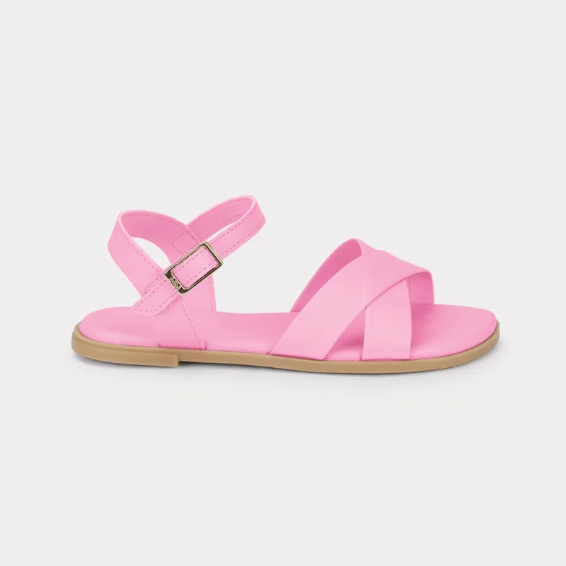 Sandália Infantil Bibi Shine Kids Rosa 29