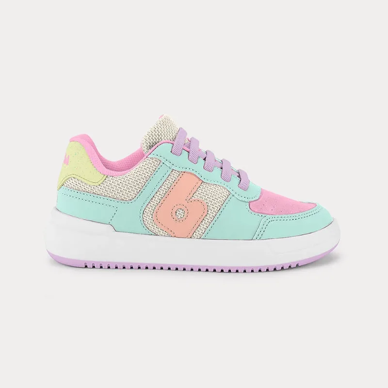 Tênis Infantil Bibi B College Rosa com Verde 36