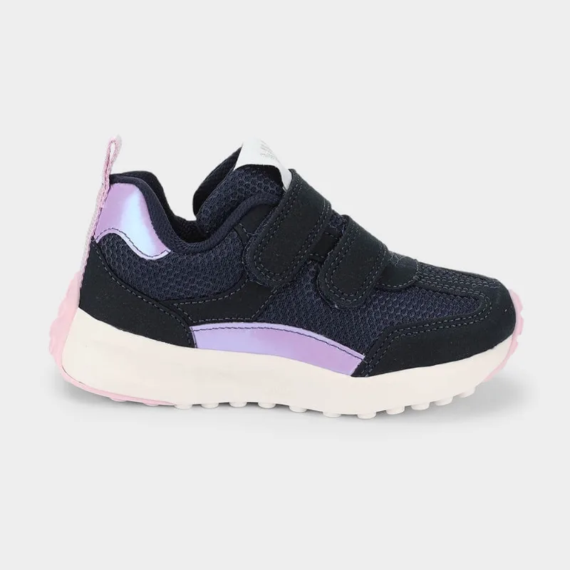 Tênis Infantil Bibi Jogging Kids Azul Marinho com Lilás 32