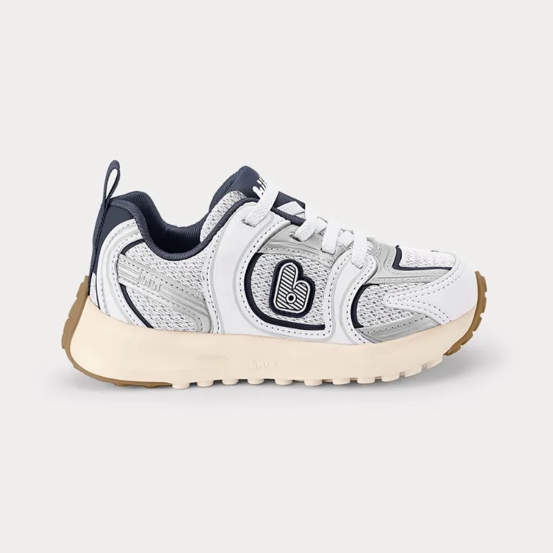 Tênis Infantil Bibi Jogging Branco com Azul Marinho 24