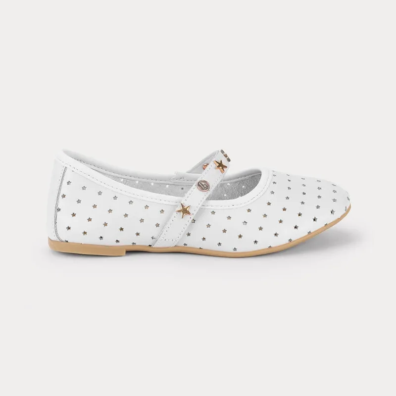 Sapatilha Infantil Bibi Ballerina Basic Branca Estrelada 27