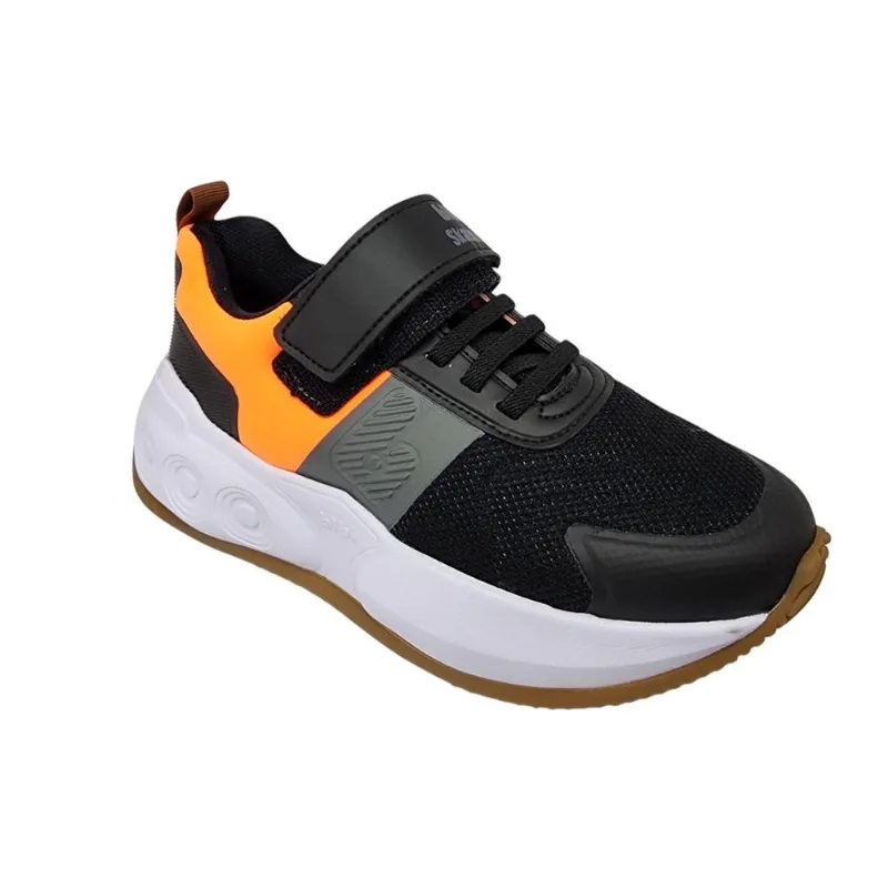 Tênis Infantil de Rodinhas Bibi Skatenis Preto com Laranja 32