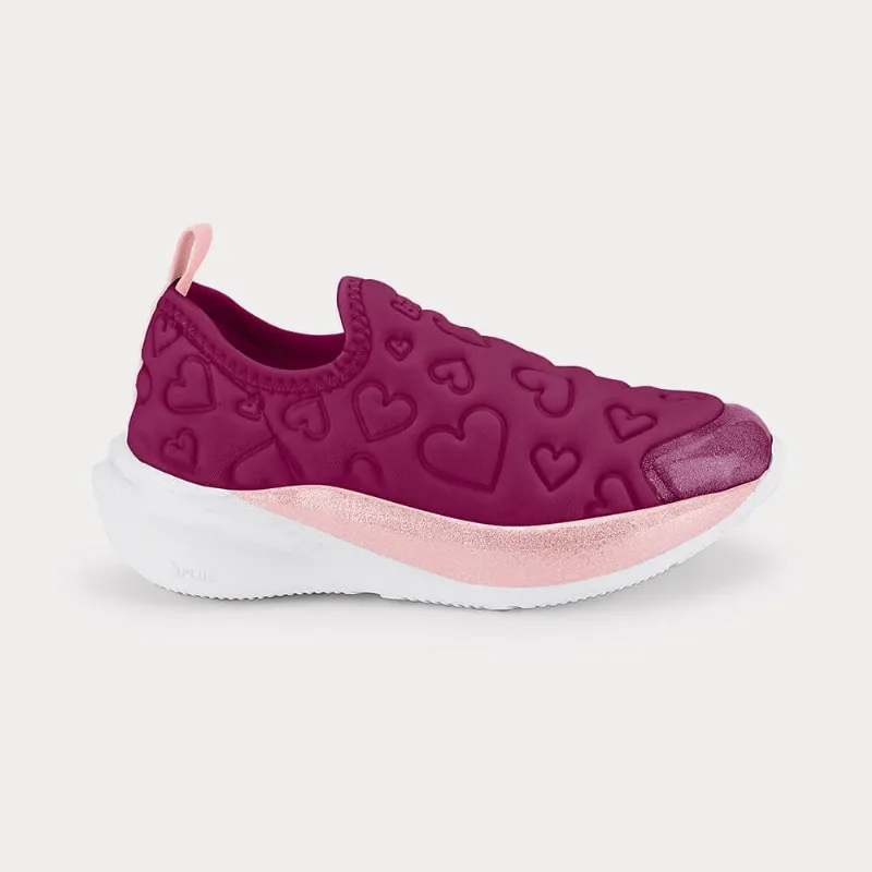 Tênis Infantil Bibi Volt 2.0 Rosa com Corações 28 - Calçados Bibi