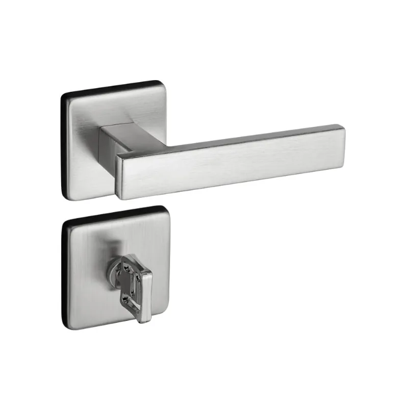 Fechadura Banheiro com Roseta e Retro Inox Escovado 583-90B IXE - Pado