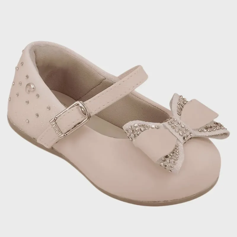 Sapatilha Sapato Infantil Pampili Angel 04 Laço E Strass Fofo Charmoso Confortável