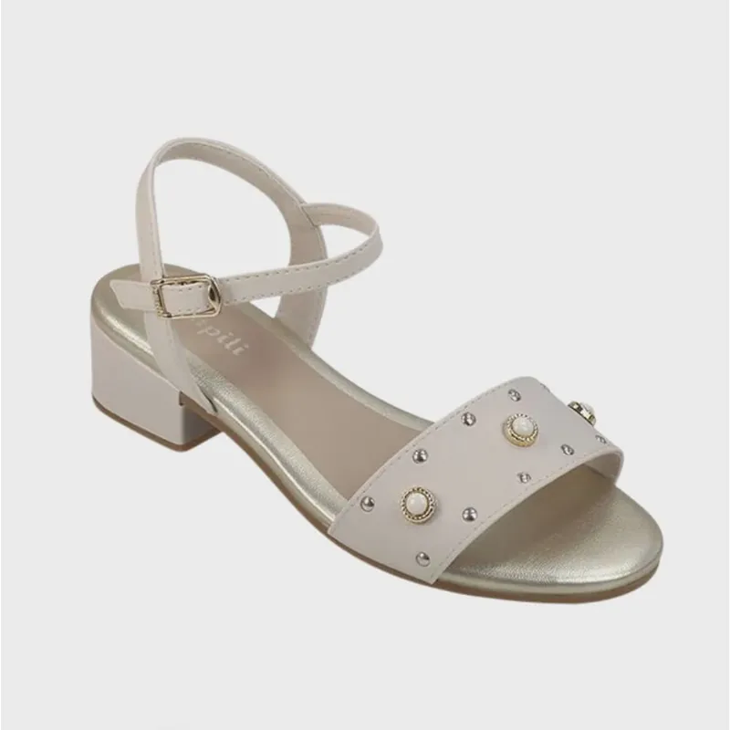 Pampili Sandalia Fancy Com Salto Nude