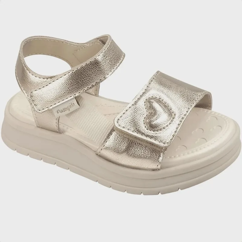 Sandália Infantil Pampili Petit Tiras Autocolantes Confortável Fashion