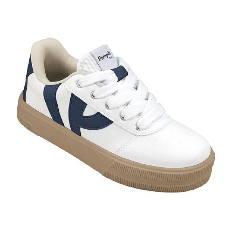 Tenis Pampili Xt 25 Escolar Ref 578023000 Branco/Marinho 32