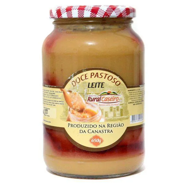 Doce De Leite Com Morango 650g - Rural Caseiro - Caseiro - Mercearia