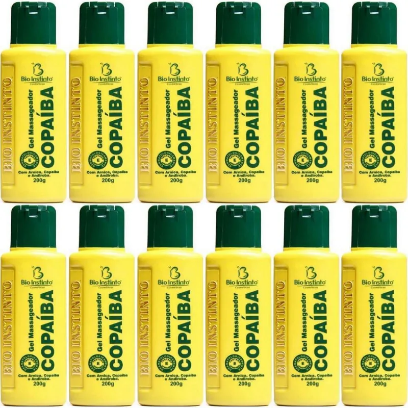 Kit Com 12 Gel Copaíba Bio Instinto Com Arnica, Copaiba