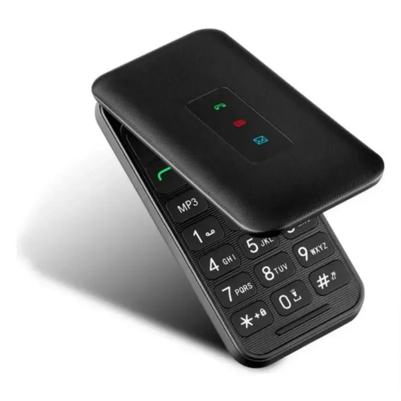Celular Flip Vita 3G Dual Chip Tela 2,4" Botão SOS Lanterna Bluetooth Preto P9140