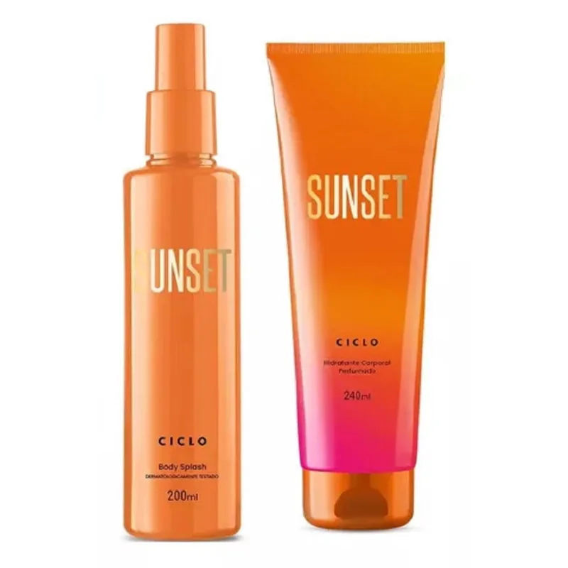 Kit Sunset Body Splash 200Ml Hidratante 240Ml Ciclo
