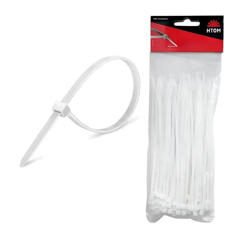 Abraçadeira Em Nylon4,8mm X 300 - Branca -htom