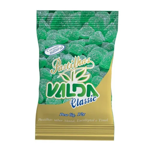 Pastilhas Mentol, Eucaliptol E Timol Valda Classic Pacote 12g - VALDA - Mercearia
