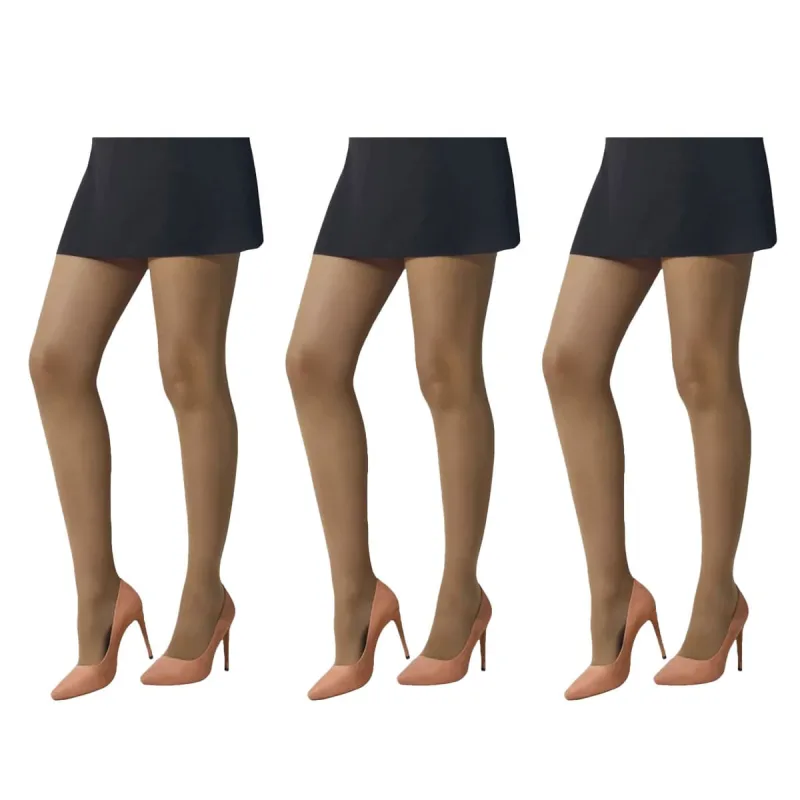 Kit 3 Meias-Calças Selene Básica Fio 15 Feminino - Selene - Moda