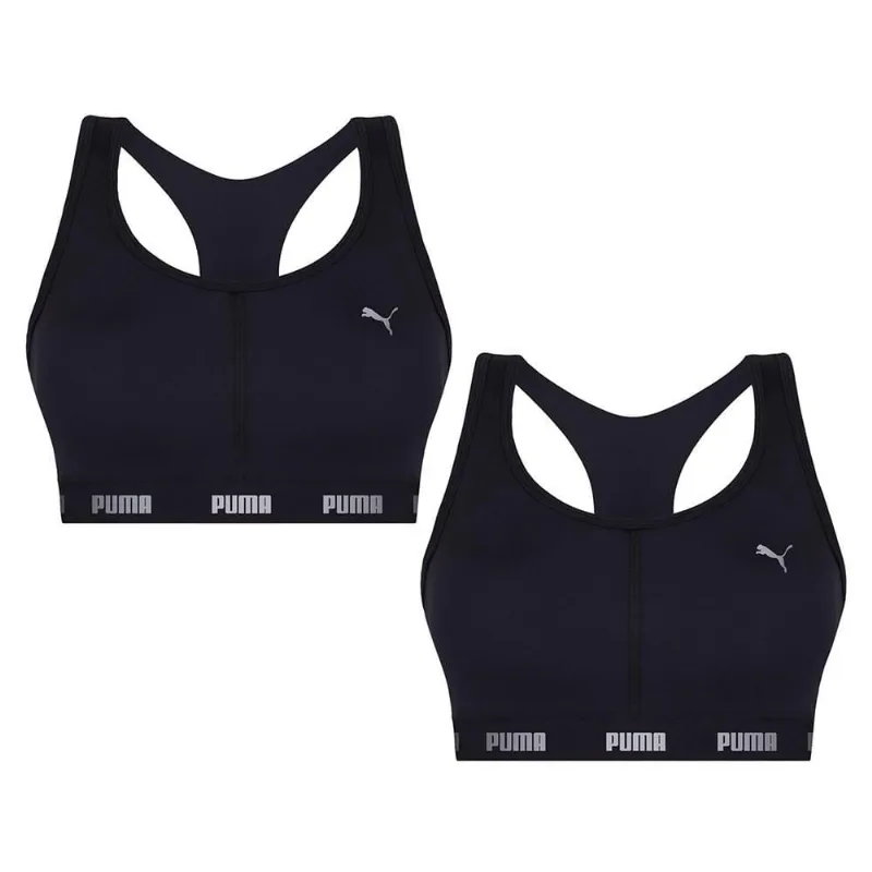 Kit 2 Tops Puma Nadador Com Bojo Feminino GG / Preto