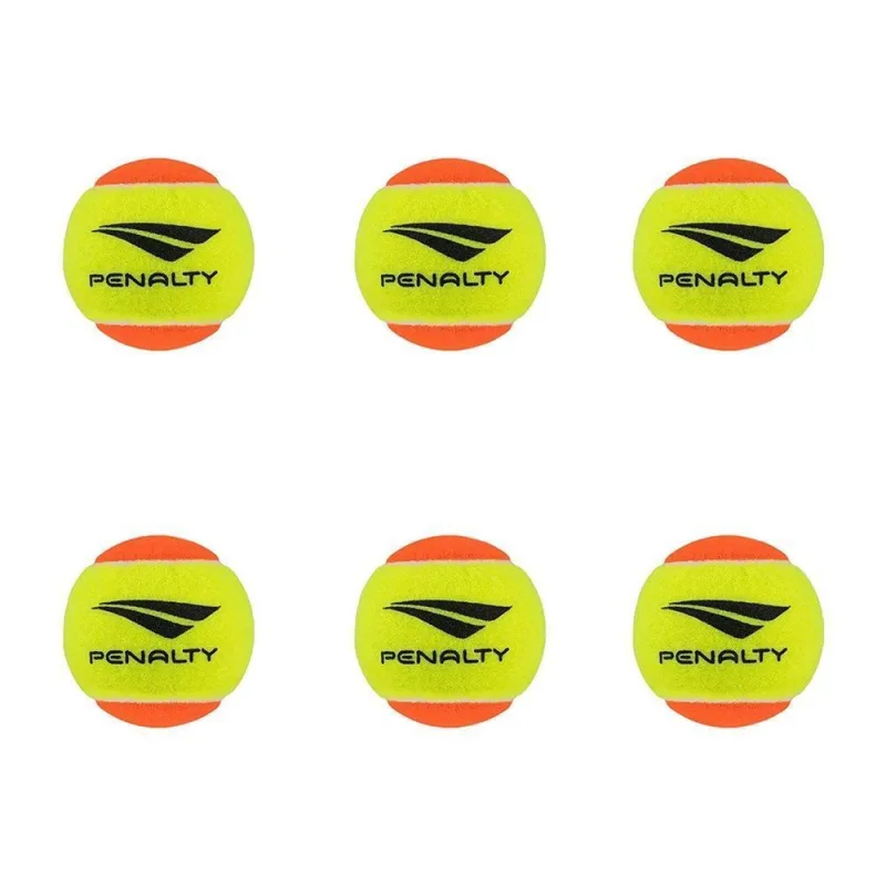 Kit 6 Bolas Beach Tennis Penalty XXII Stage 2 - Penalty - Esporte E Lazer