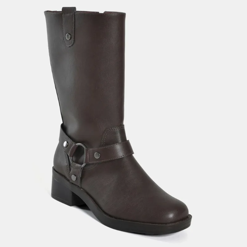 Bota Biker Marrom 035-019-01 35