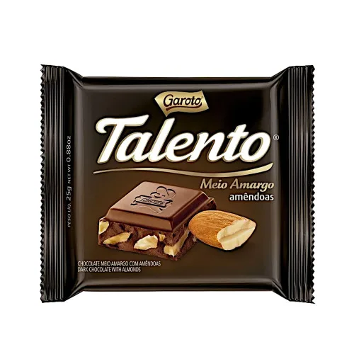 Choc.garoto Talento 25g Meio Amargo - TALENTO - Mercearia