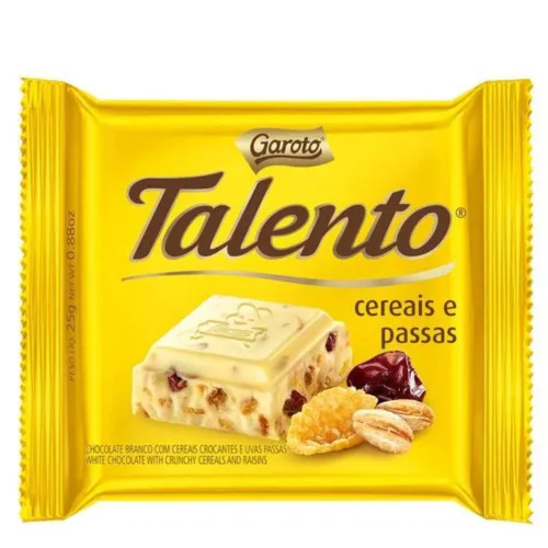 Chocolate Garoto Talento Chocolate Bc/cereais - TALENTO - Mercearia