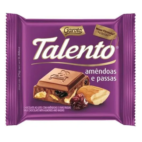 Chocolate.garoto Talento Amend/uva Passa - TALENTO - Mercearia