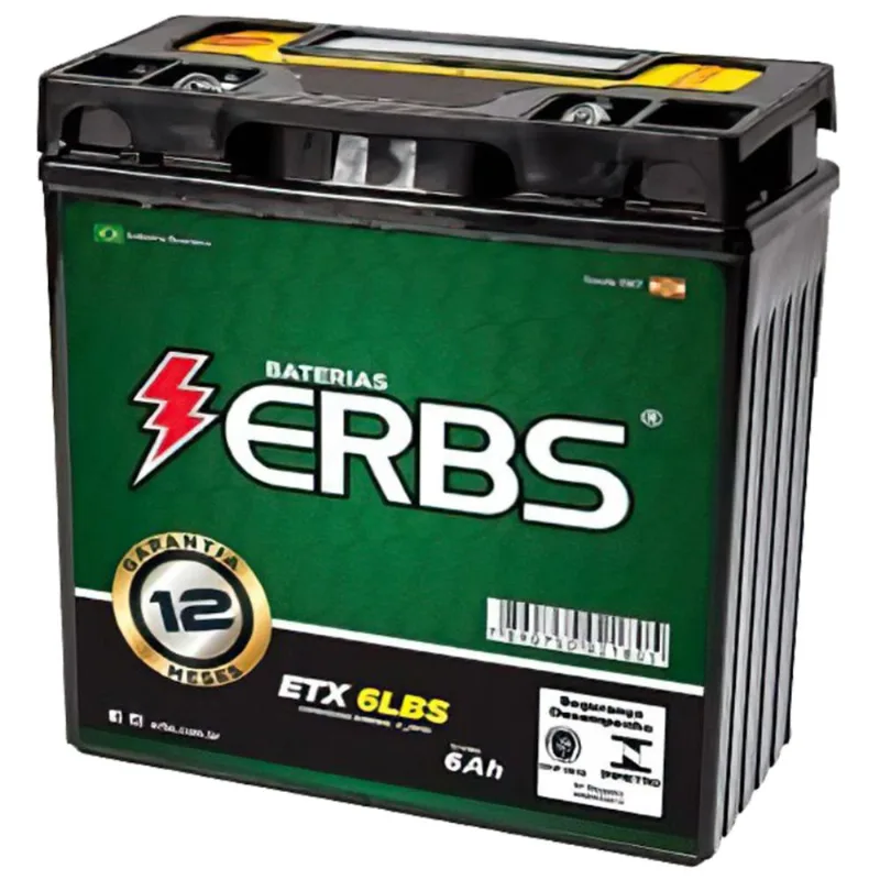 Bateria Selada ERBS 6ah 12V ETX6LBS C100 MTX125 NH80