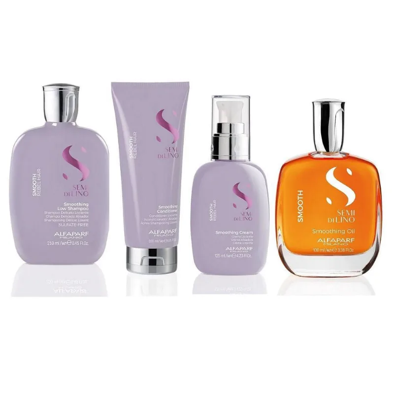 Kit Disciplinante Alfaparf Semi Di Lino Smooth Pequeno