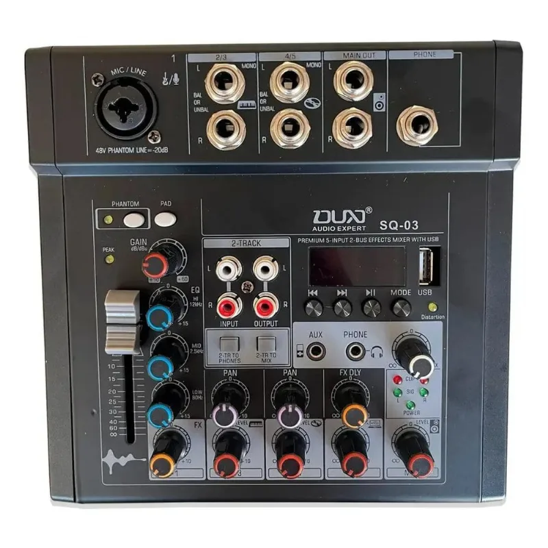 Mesa De Som Dux 5 Canais Interface De Mixagem (MP)