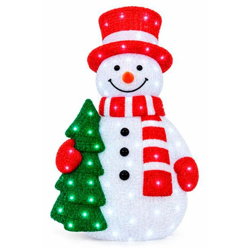 Decoração De Natal Boneco De Neve Com LED Vanmax 50x44x80cm (MP)