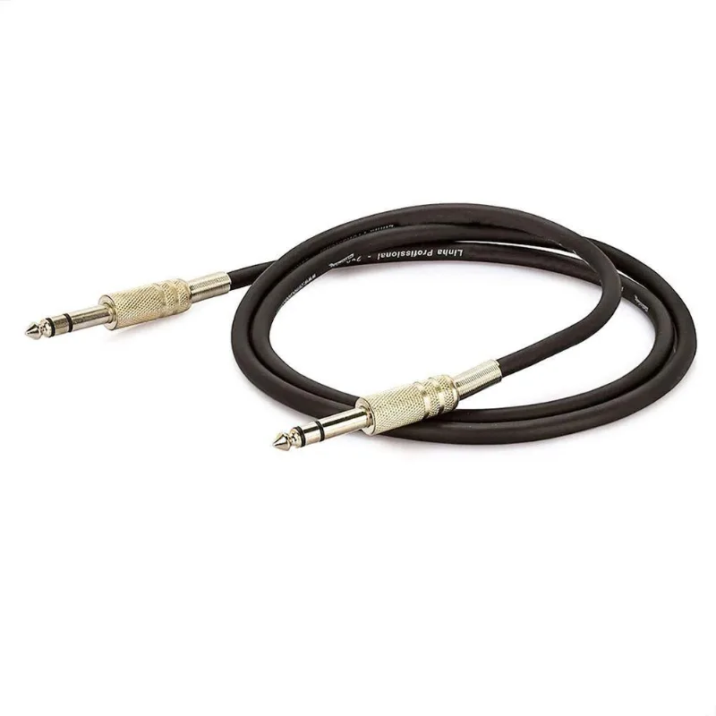 Cabo P10 Para P10 Estereo Preto - 30 Metros