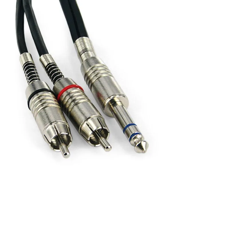 Cabo P10 Estereo Para 2 Rca Macho Santo Angelo - 2 Metros