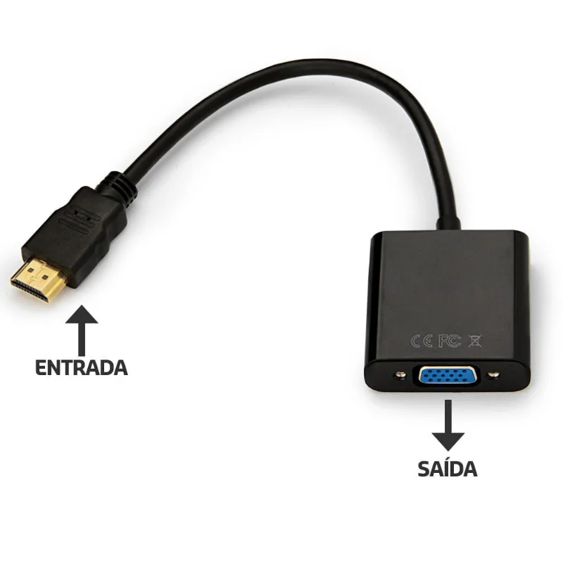 Cabo Conversor HDMI para VGA